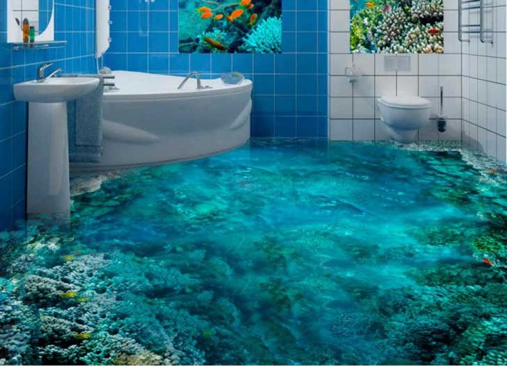 Estos increíbles pisos en 3D harán que pases horas en tu baño | Upsocl