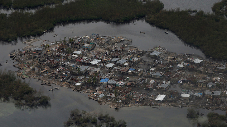 Destroyed houses are seen in a village after Hurricane Matthew passes Corail, Haiti, October 6, 2016. REUTERS/Carlos Garcia Rawlins