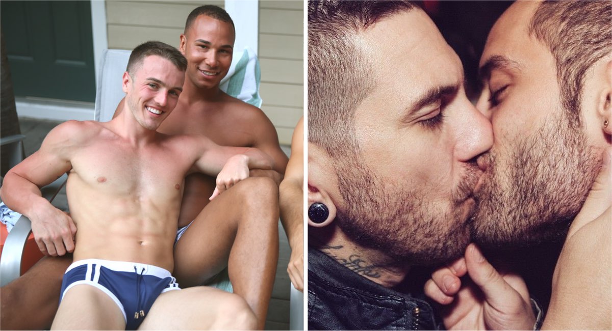 Jóvenes homosexuales jugando Jóvenes homosexuales jugando
