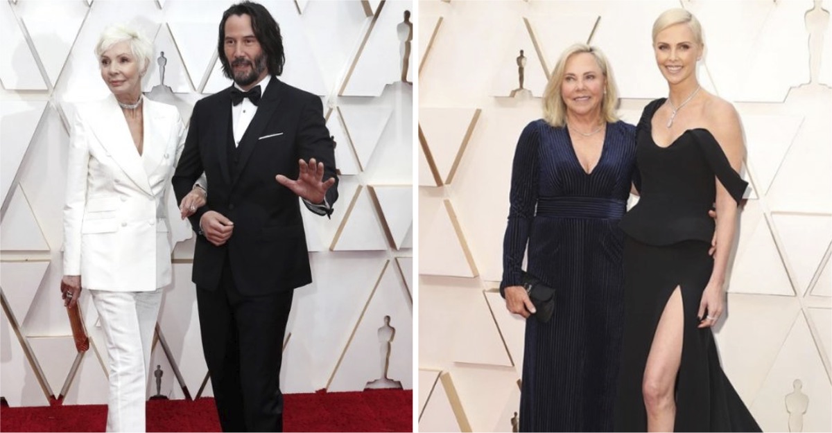 5 celebridades que fueron con sus mamás a los Oscar de este año. Joaquin Phoenix es igual a la suya