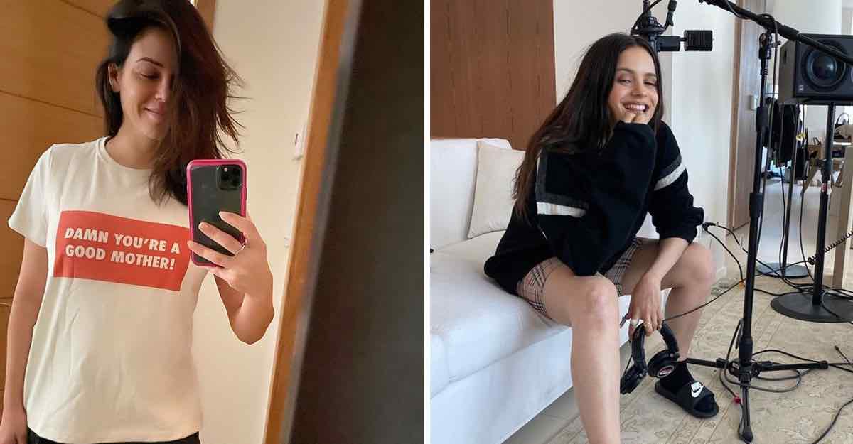 20 celebrità che si sono osate a mostrare i loro outfit da quarantena. Kim sigue essendo una Diva!